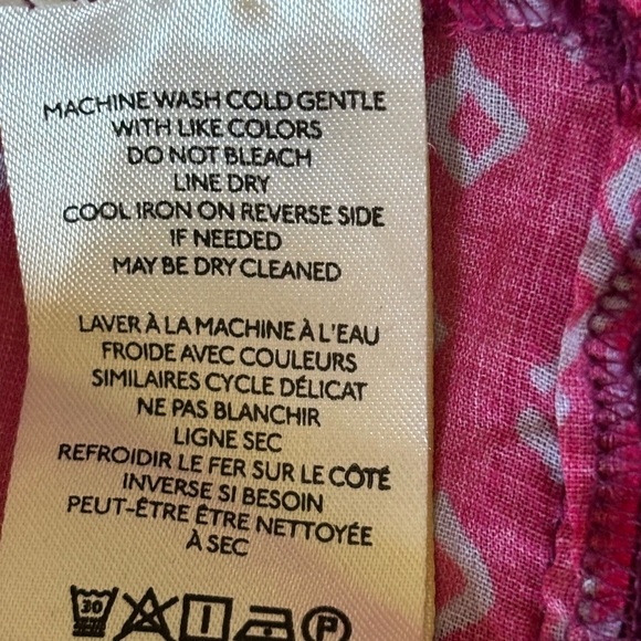 Free People Pink Floral Boho Tunic Top Ruffle Hem Size L - Picture 6 of 8